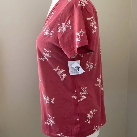 Disney Minnie Mouse Scoop Neck Tee-Shirt T-shirt - Picture 2 of 8